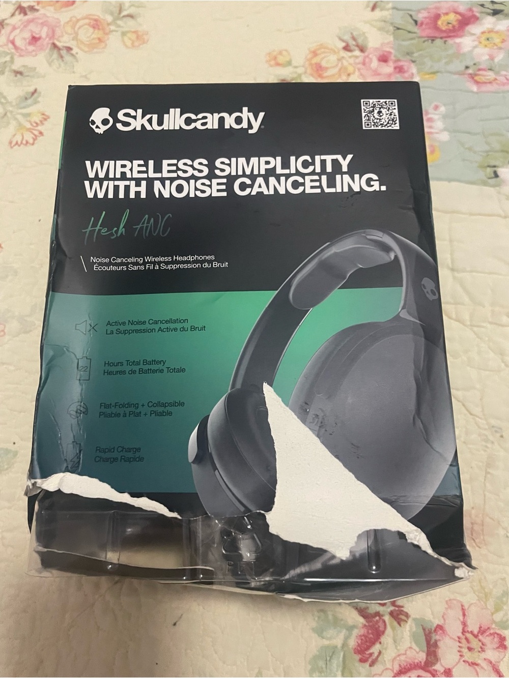 Skullcandy Hesh ANC Wireless Headphones - Black with Teal Accents